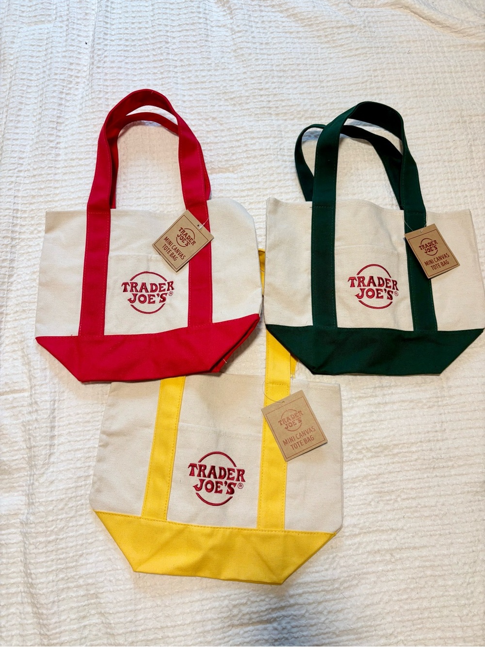 Trader Joe’s Mini Totes - Set of 3 NWT
